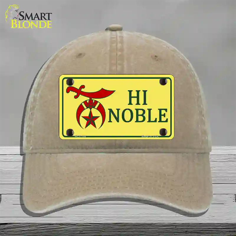 High Noble Novelty License Plate Hat Unconstructed Cotton / Khaki