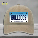 Bulldogs Connecticut Novelty License Plate Hat Unconstructed Cotton / Khaki