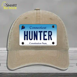 Hunter Connecticut Novelty License Plate Hat Unconstructed Cotton / Khaki