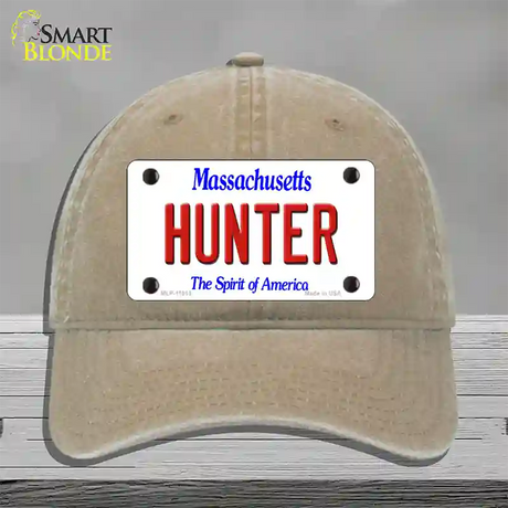 Hunter Massachusetts Novelty License Plate Hat Unconstructed Cotton / Khaki