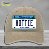 Hottie Minnesota State Novelty License Plate Hat Unconstructed Cotton / Khaki