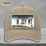 N Joy MT Montana State Novelty License Plate Hat Unconstructed Cotton / Khaki