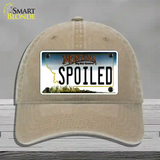 Spoiled Montana State Novelty License Plate Hat Unconstructed Cotton / Khaki