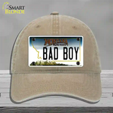 Bad Boy Montana State Novelty License Plate Hat Unconstructed Cotton / Khaki