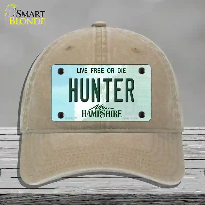 Hunter New Hampshire State Novelty License Plate Hat Unconstructed Cotton / Khaki