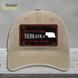 Nebraska Dude Novelty License Plate Hat Unconstructed Cotton / Khaki