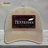 Tennessee Dude Novelty License Plate Hat Unconstructed Cotton / Khaki