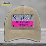 Silly Boys Novelty License Plate Hat Unconstructed Cotton / Khaki