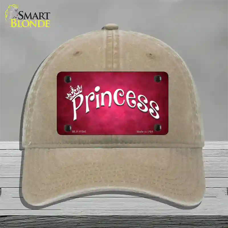 Princess Novelty License Plate Hat Unconstructed Cotton / Khaki