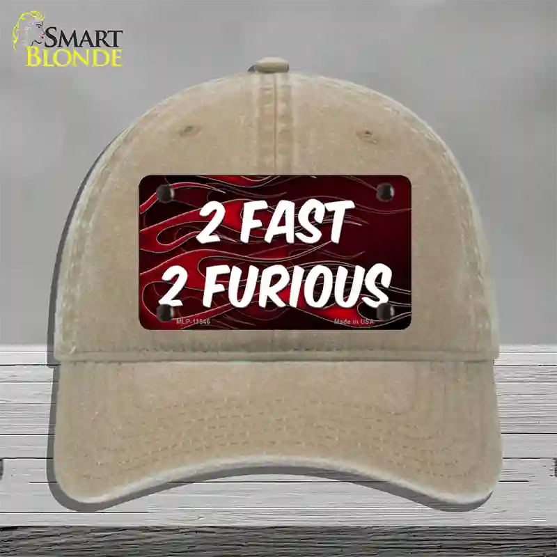 2 Fast 2 Furious Novelty License Plate Hat Unconstructed Cotton / Khaki