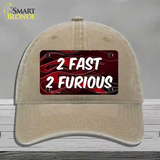 2 Fast 2 Furious Novelty License Plate Hat Unconstructed Cotton / Khaki