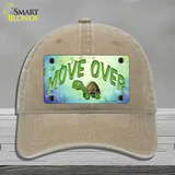 Move Over Novelty License Plate Hat Unconstructed Cotton / Khaki