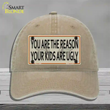 You Are The Reason Novelty License Plate Hat Unconstructed Cotton / Khaki