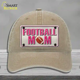 Football Mom Novelty License Plate Hat Unconstructed Cotton / Khaki