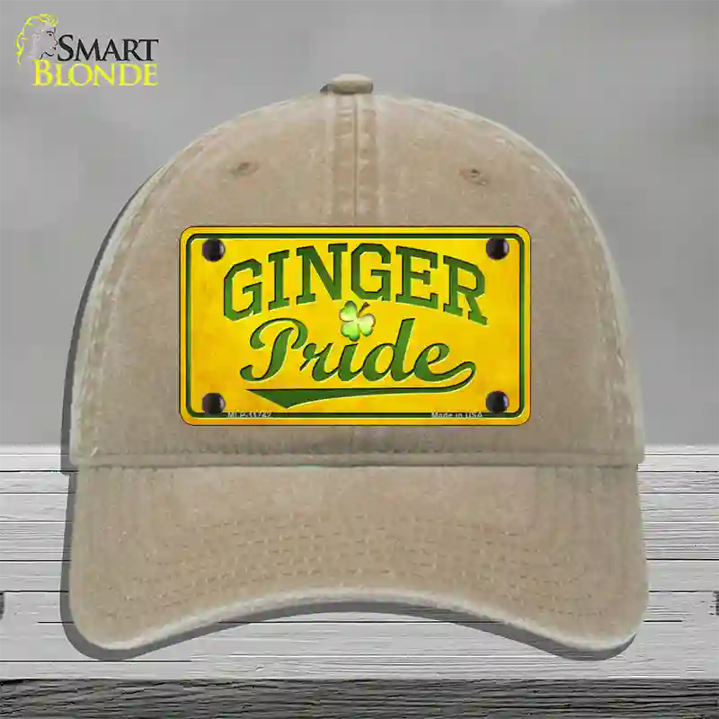 Ginger Pride Novelty License Plate Hat Unconstructed Cotton / Khaki