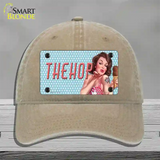 The Hop Vintage Pinup Novelty License Plate Hat Unconstructed Cotton / Khaki