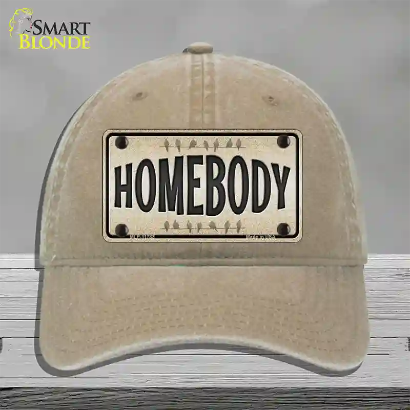 Homebody Novelty License Plate Hat Unconstructed Cotton / Khaki