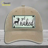 Get Naked Novelty License Plate Hat Unconstructed Cotton / Khaki