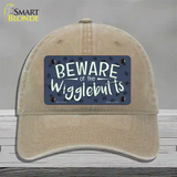 Beware of the Wigglebutts Novelty License Plate Hat Unconstructed Cotton / Khaki