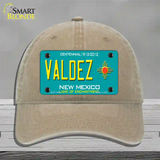 Valdez New Mexico Novelty License Plate Hat Unconstructed Cotton / Khaki