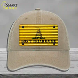 Dont Tread On Me Novelty License Plate Hat Unconstructed Cotton / Khaki