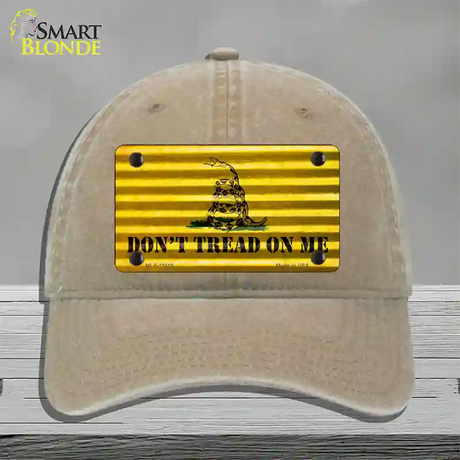 Dont Tread On Me Novelty License Plate Hat Unconstructed Cotton / Khaki