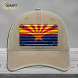 Arizona Flag Novelty License Plate Hat Unconstructed Cotton / Khaki