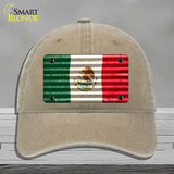 Mexico Flag Novelty License Plate Hat Unconstructed Cotton / Khaki