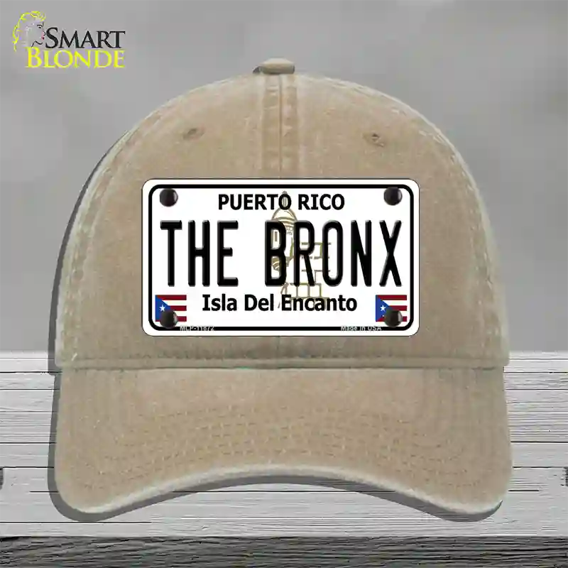 The Bronx Puerto Rico Novelty License Plate Hat Unconstructed Cotton / Khaki