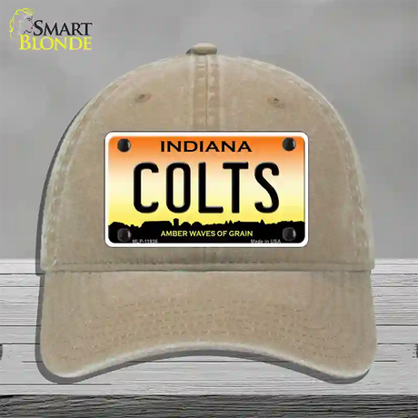 Indiana Colts Novelty License Plate Hat Unconstructed Cotton / Khaki