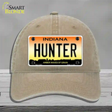 Hunter Indiana Novelty License Plate Hat Unconstructed Cotton / Khaki