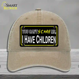 Cant Scare Me Novelty License Plate Hat Unconstructed Cotton / Khaki