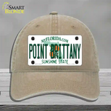 Florida Point Brittany Novelty License Plate Hat Unconstructed Cotton / Khaki