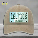 Celtics New Hampshire State Novelty License Plate Hat Unconstructed Cotton / Khaki