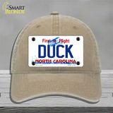 Duck North Carolina State Novelty License Plate Hat Unconstructed Cotton / Khaki