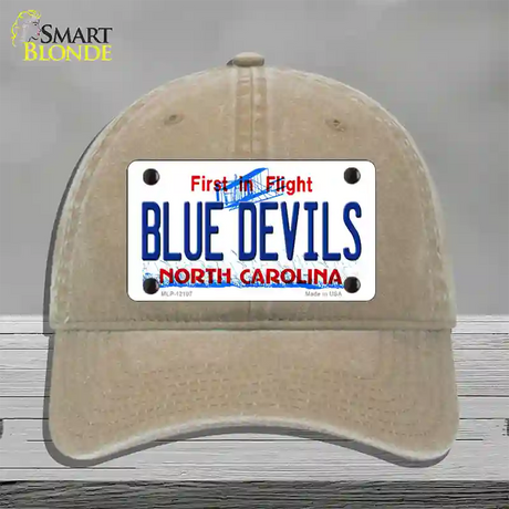 Blue Devils North Carolina State Novelty License Plate Hat Unconstructed Cotton / Khaki