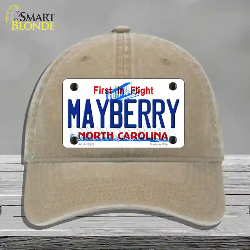 Mayberry North Carolina State Novelty License Plate Hat Unconstructed Cotton / Khaki