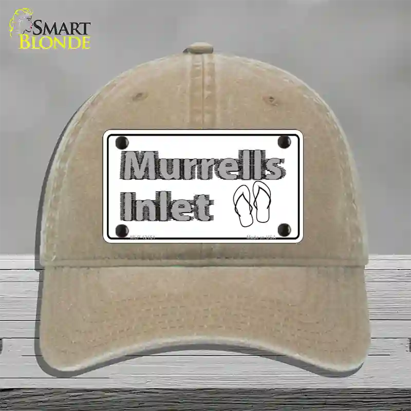 Murrells Inlet SC Novelty License Plate Hat Unconstructed Cotton / Khaki