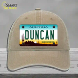 Duncan Arizona Novelty License Plate Hat Unconstructed Cotton / Khaki