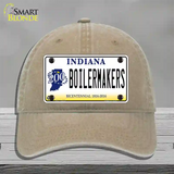 Boilermakers Indiana Novelty License Plate Hat Unconstructed Cotton / Khaki