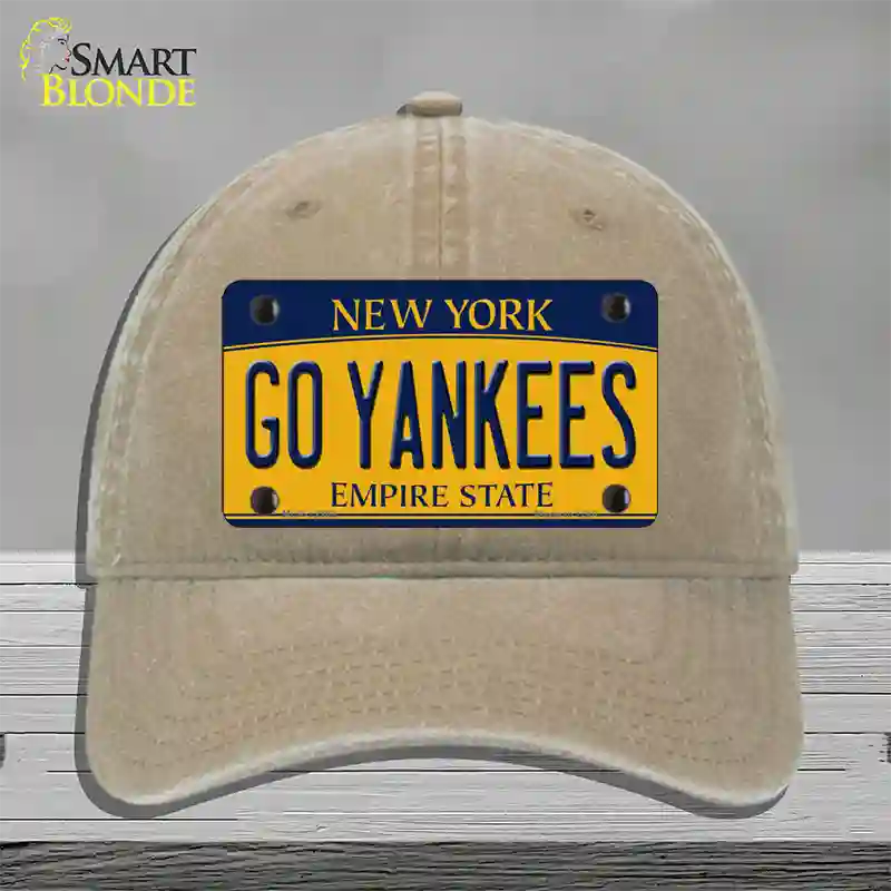 Go Yankees New York Novelty License Plate Hat Unconstructed Cotton / Khaki