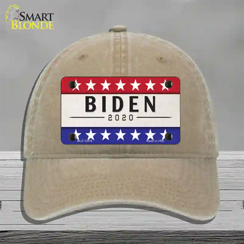 Joe Biden 2020 Novelty License Plate Hat Unconstructed Cotton / Khaki