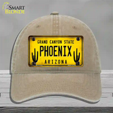 Arizona Phoenix Novelty License Plate Hat Unconstructed Cotton / Khaki