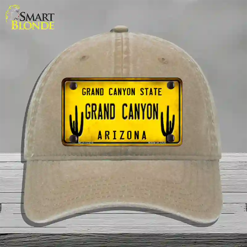 Arizona Grand Canyon Novelty License Plate Hat Unconstructed Cotton / Khaki