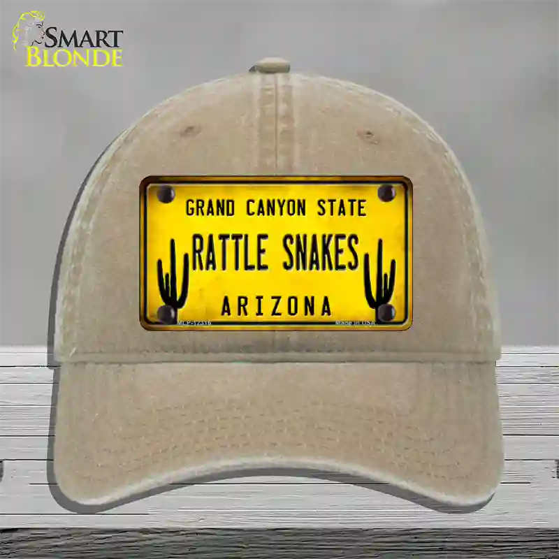 Arizona Rattle Snakes Novelty License Plate Hat Unconstructed Cotton / Khaki