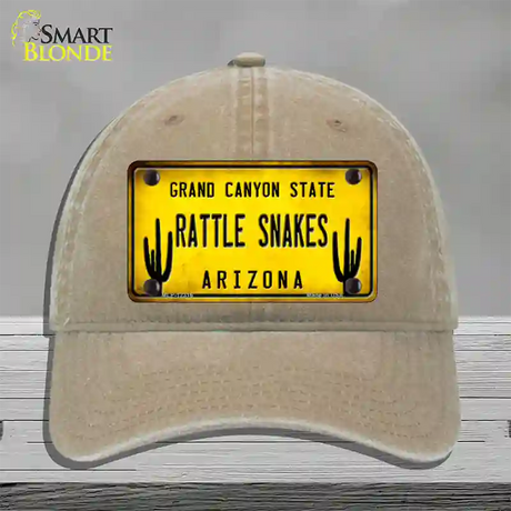 Arizona Rattle Snakes Novelty License Plate Hat Unconstructed Cotton / Khaki