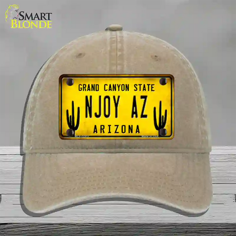 Arizona NJOY AZ Novelty License Plate Hat Unconstructed Cotton / Khaki