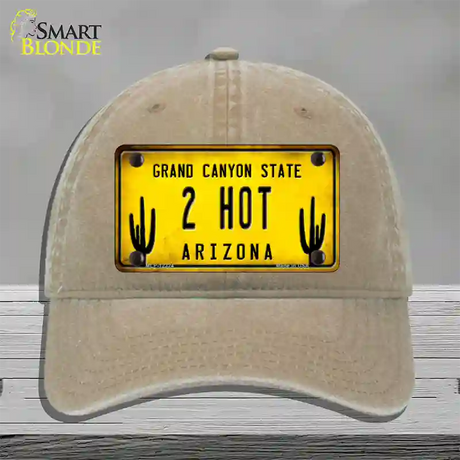 Arizona 2 Hot Novelty License Plate Hat Unconstructed Cotton / Khaki