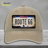 Route 66 Texas Rusty Novelty License Plate Hat Unconstructed Cotton / Khaki