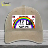 Sugar Cane Hawaii Novelty License Plate Hat Unconstructed Cotton / Khaki